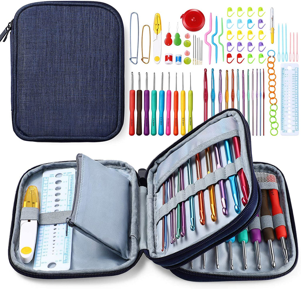 85Pcs Crochet Hook Set Accessories with Storage Bag