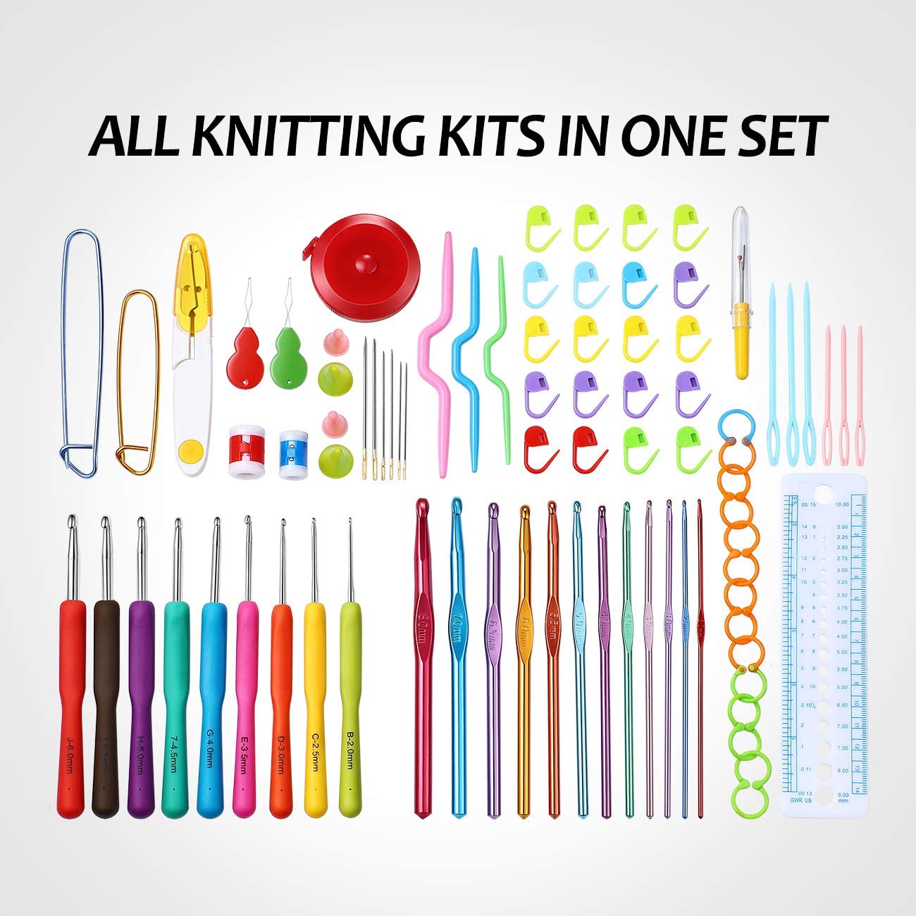 85Pcs Crochet Hook Set Accessories with Storage Bag