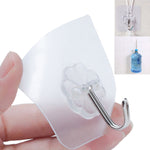 Bathroom Transparent Wall Hooks