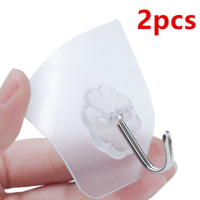 Bathroom Transparent Wall Hooks