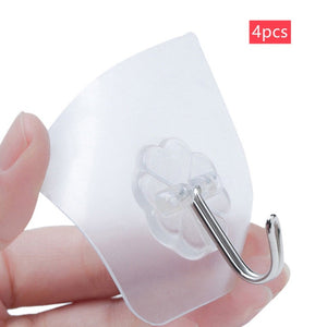 Bathroom Transparent Wall Hooks